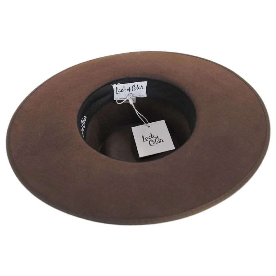 Wool Felt Rancher Fedora Hat - Coco 5 Wool Felt Rancher Fedora Hat - Coco - Image 3