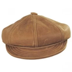 Vintage Spitfire Leather Newsboy Cap