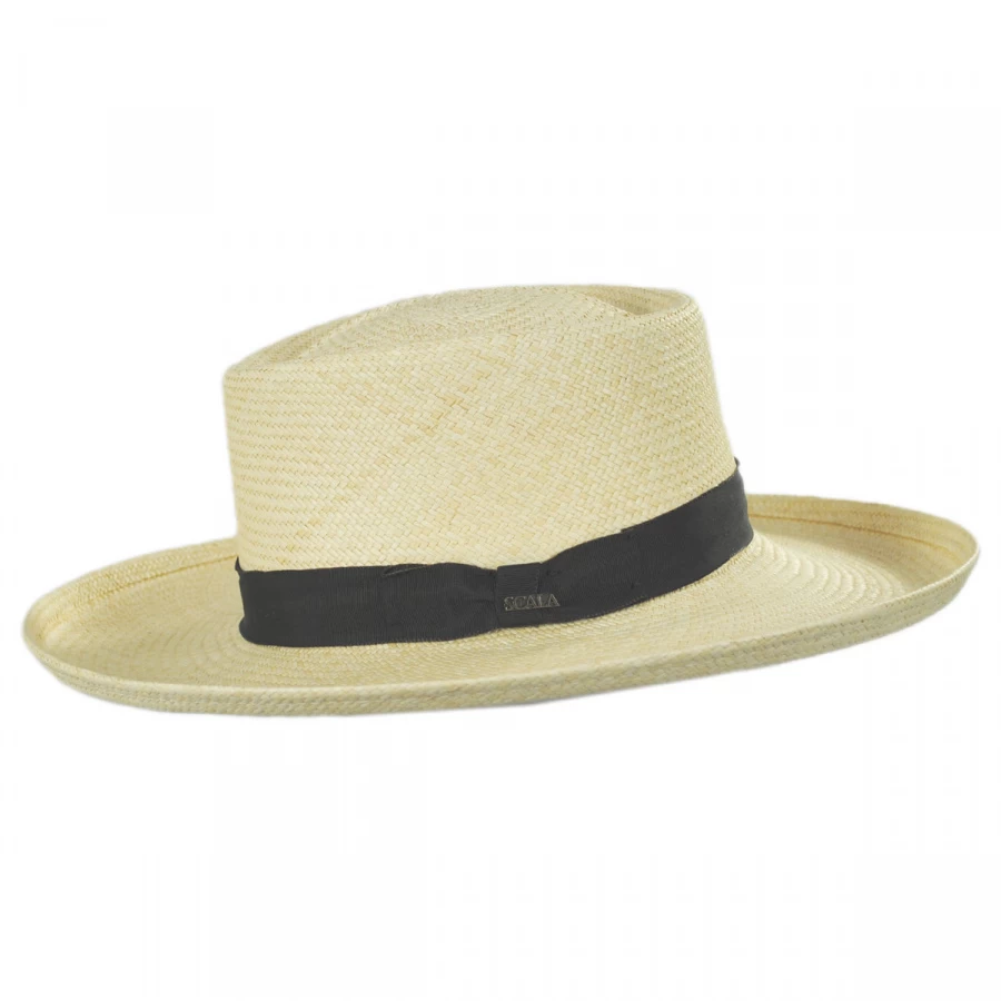 Scala Panama Straw Gambler Hat 4 Scala Panama Straw Gambler Hat - Image 2