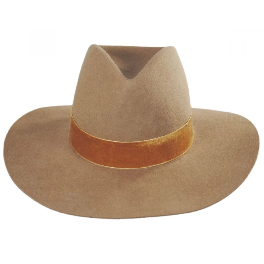Benson Tri Wool Felt Fedora Hat - Brown 3 Benson Tri Wool Felt Fedora Hat - Brown