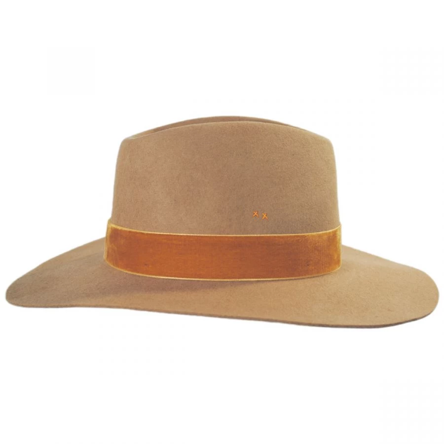 Benson Tri Wool Felt Fedora Hat - Brown 4 Benson Tri Wool Felt Fedora Hat - Brown - Image 2