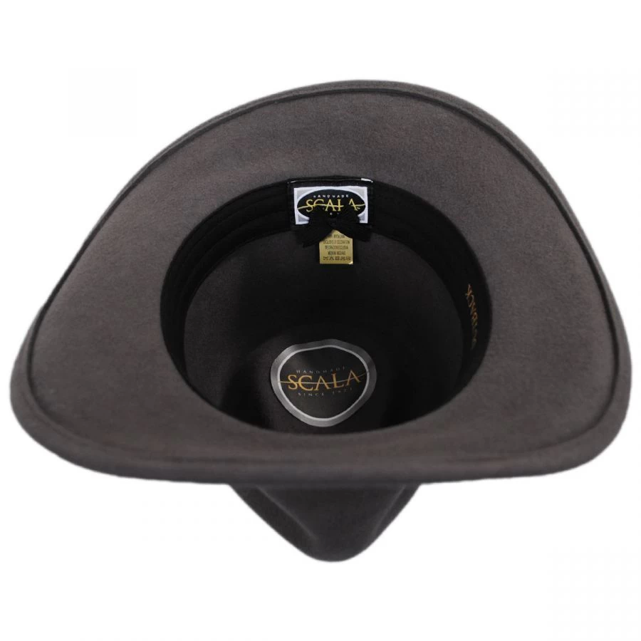 Scala Dakota Wool Crushable Outback Hat - Gray 5 Scala Dakota Wool Crushable Outback Hat - Gray - Image 3