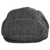 Regent Herringbone Plaid Wool Blend Ivy Cap -ChicHeadwear Haven 343949