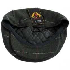 Gimlet Herringbone Plaid Wool Blend Ivy Cap -ChicHeadwear Haven 344045