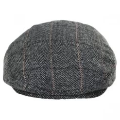 Vesper Herringbone Plaid Wool Blend Ivy Cap