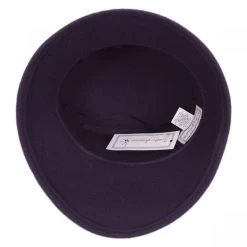 Bengaline Band Wool Felt Asymmetrical Cloche Hat - Made To Order -ChicHeadwear Haven 347021