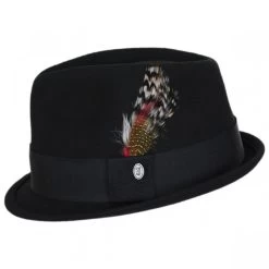 Dekker Crushable Wool Felt Trilby Fedora Hat -ChicHeadwear Haven 349945