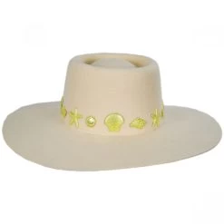 Seaside Wool Felt Boater Hat