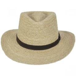 Scala Global Raffia Straw Outback Fedora Hat