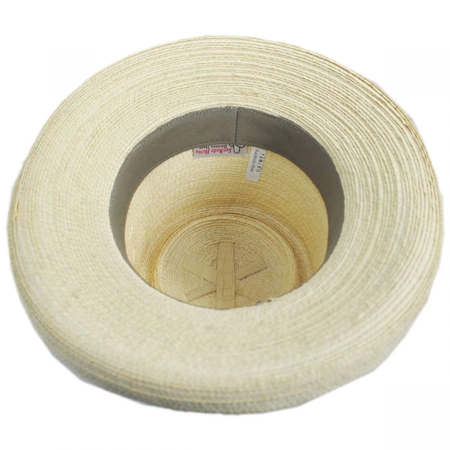 Golf Guatemalan Fine Palm Leaf Straw Gambler Hat 5 Golf Guatemalan Fine Palm Leaf Straw Gambler Hat - Image 3