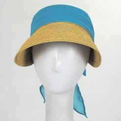Scala Elena Chiffon Toyo Straw Visor