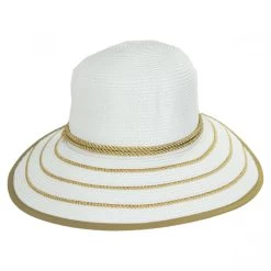 Metallic Sailor Knot Toyo Straw Facesaver Hat