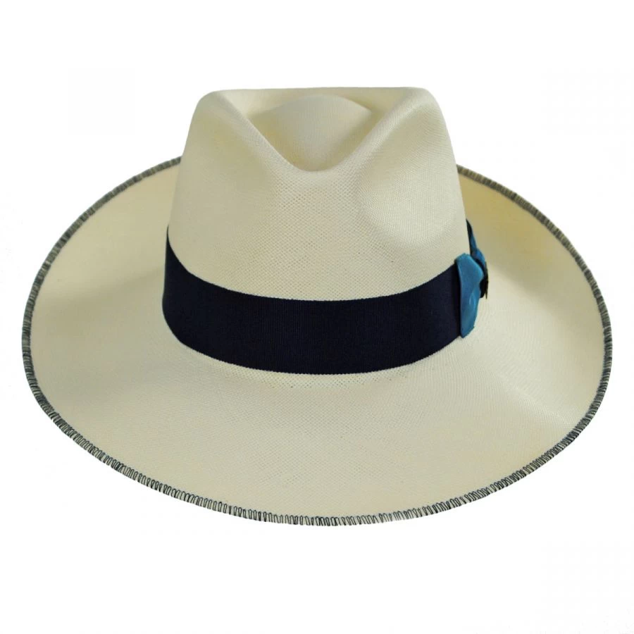 Dega Shantung Straw Fedora Hat 3 Dega Shantung Straw Fedora Hat
