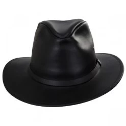 Leather Safari Fedora Hat