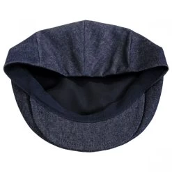 Curry Denim Cotton And Linen Ivy Cap -ChicHeadwear Haven 370058