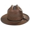 Stetson Open Road Vented Shantung Straw Western Hat - Chocolate Brown -ChicHeadwear Haven 370267