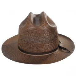 Stetson Open Road Vented Shantung Straw Western Hat - Chocolate Brown