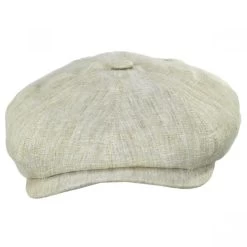 Stetson Linen Newsboy Cap - Beige