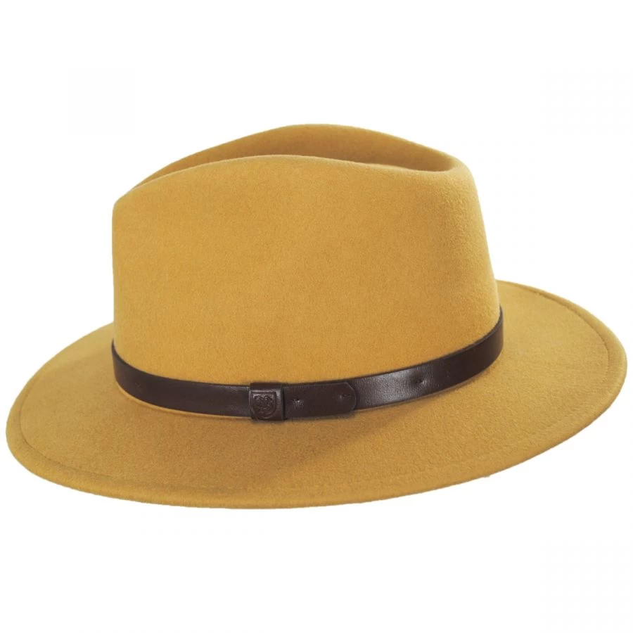 Messer Wool Felt Fedora Hat - Honey 4 Messer Wool Felt Fedora Hat - Honey - Image 2