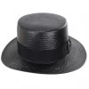 Stetson Keeneland Shantung Straw Skimmer Hat - Black -ChicHeadwear Haven 374316