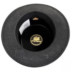 Stetson Keeneland Shantung Straw Skimmer Hat - Black -ChicHeadwear Haven 374321