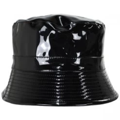 Scala Pluie Faux Leather Rain Bucket Hat