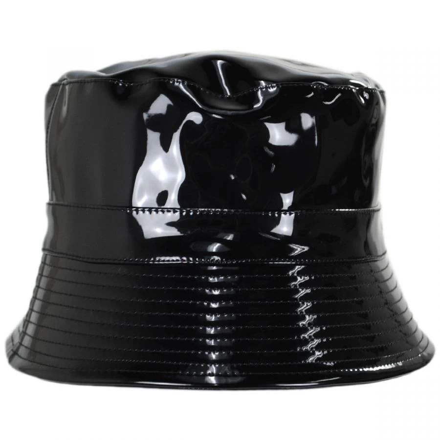 Scala Pluie Faux Leather Rain Bucket Hat 3 Scala Pluie Faux Leather Rain Bucket Hat