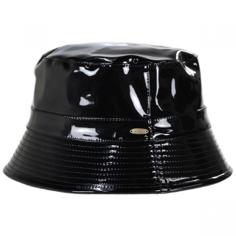 Scala Pluie Faux Leather Rain Bucket Hat 4 Scala Pluie Faux Leather Rain Bucket Hat - Image 2