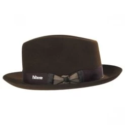 Cassatt Reversible Band Fur Felt Fedora Hat -ChicHeadwear Haven 380699