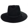 Joanna Packable Wool Felt Fedora Hat - Black -ChicHeadwear Haven 381017