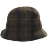 British Millerain Waxed Plaid Cotton Rain Bucket Hat -ChicHeadwear Haven 381963