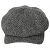 Classic Shetland Wool Herringbone Newsboy Cap -ChicHeadwear Haven 385428