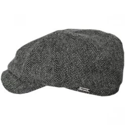 Classic Shetland Wool Herringbone Newsboy Cap -ChicHeadwear Haven 385431