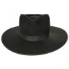 Wool Felt Rancher Fedora Hat - Forest Green