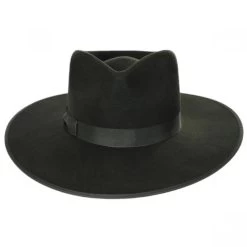Wool Felt Rancher Fedora Hat - Forest Green