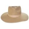 Wool Felt Rancher Fedora Hat - Caramel -ChicHeadwear Haven 385946