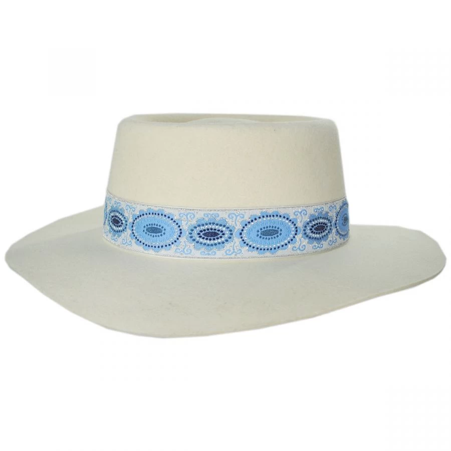 Lolita Wool Felt Boater Hat 4 Lolita Wool Felt Boater Hat - Image 2