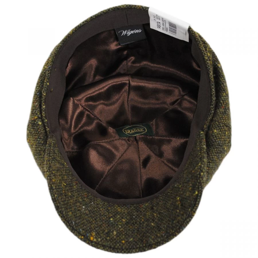 Magee Tweed Lambswool Newsboy Cap - Dark Green 5 Magee Tweed Lambswool Newsboy Cap - Dark Green - Image 3