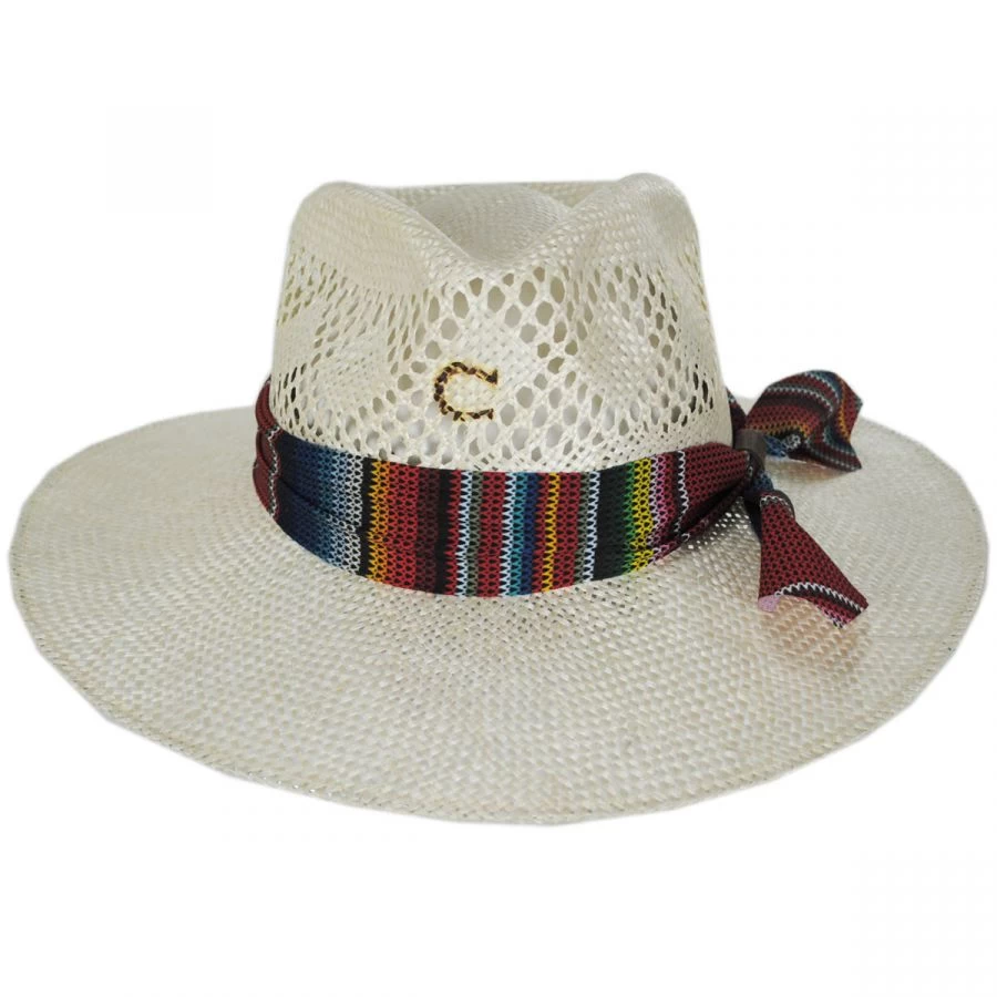 CHARLIE 1 HORSE Fiesta Sisal Straw Fedora Hat 3 CHARLIE 1 HORSE Fiesta Sisal Straw Fedora Hat