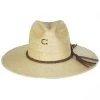 CHARLIE 1 HORSE Lefty Palm Straw Fedora Hat -ChicHeadwear Haven 390918