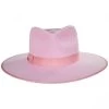 Wool Felt Rancher Fedora Hat - Pink -ChicHeadwear Haven 391132