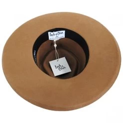 Val Diamond Crown Wool Felt Fedora Hat - Brown -ChicHeadwear Haven 391296