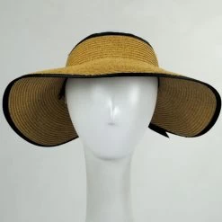 Grace Toyo Straw Roll-Up Visor -ChicHeadwear Haven 391860