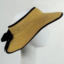 Grace Toyo Straw Roll-Up Visor -ChicHeadwear Haven 391862