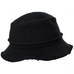 Frayed Edge Cotton Packable Bucket Hat -ChicHeadwear Haven 392730