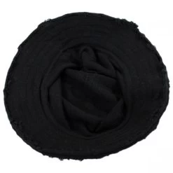 Frayed Edge Cotton Packable Bucket Hat -ChicHeadwear Haven 392733