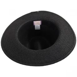 Gabon Leopard Scarf Toyo Straw Fedora Hat -ChicHeadwear Haven 393075