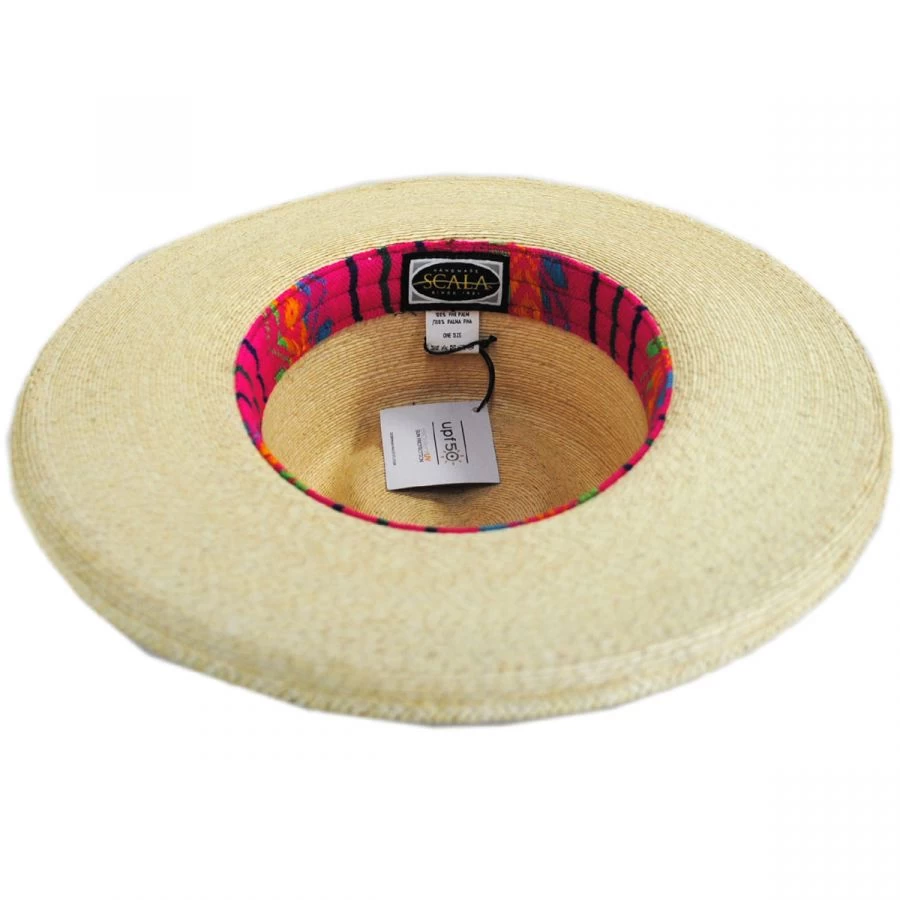 Scala Justicia Palm Straw Fedora Hat 5 Scala Justicia Palm Straw Fedora Hat - Image 3