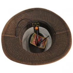 Yargo Weathered Cotton Mesh Blend Aussie Fedora Hat -ChicHeadwear Haven 393426