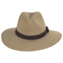 Tallulah Wide Brim Hemp Safari Fedora Hat